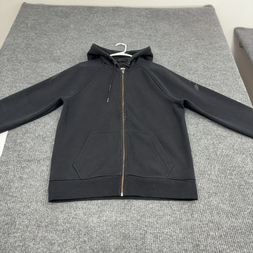 Flint and Tinder Hoodie Mens L Black Cotton Fleece Zip Up Streetwear